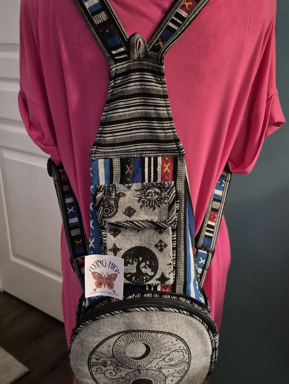 Footpath trading backpack sling bag